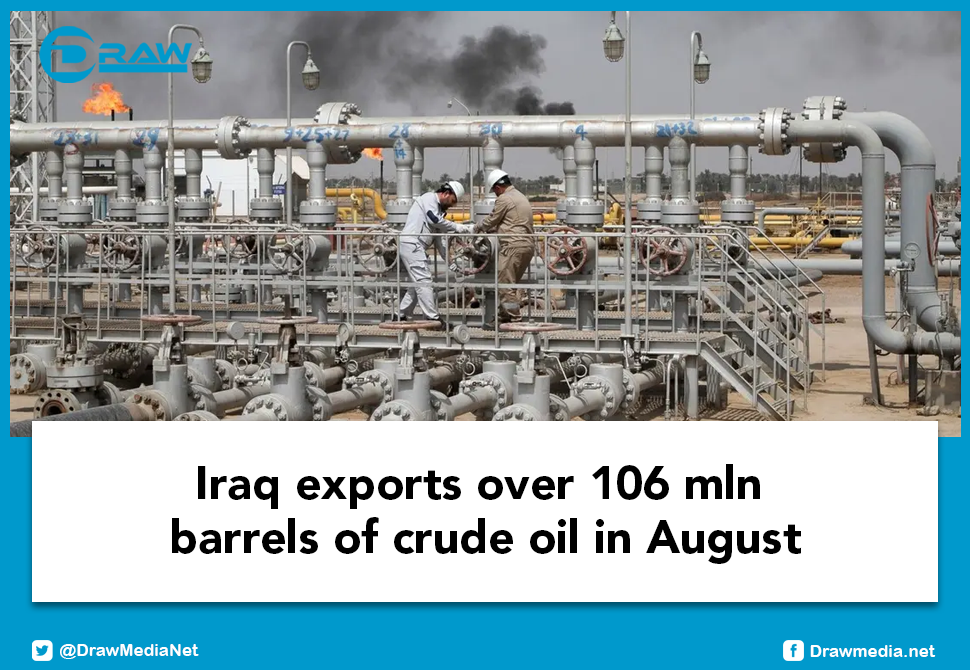 Draw Media- Iraq exports over 106 mln barrels of crude oil in August