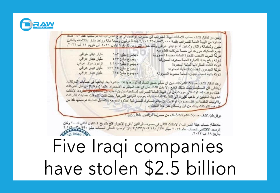 DrawMedia.net / Five Iraqi companies have stolen $2.5 billion