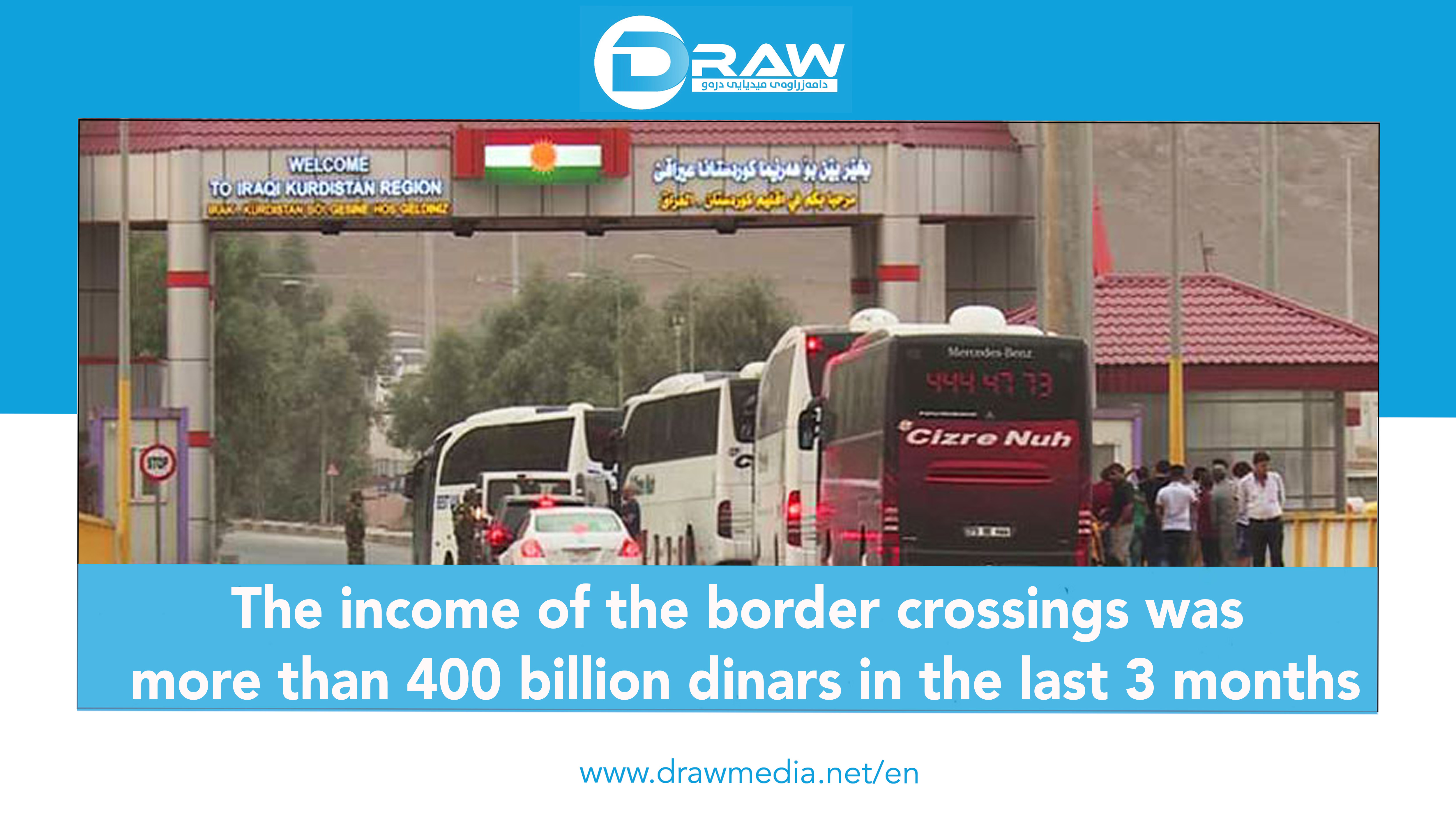 DrawMedia.net / The income of the border crossings was more than 400 billion dinars in the last 3 months