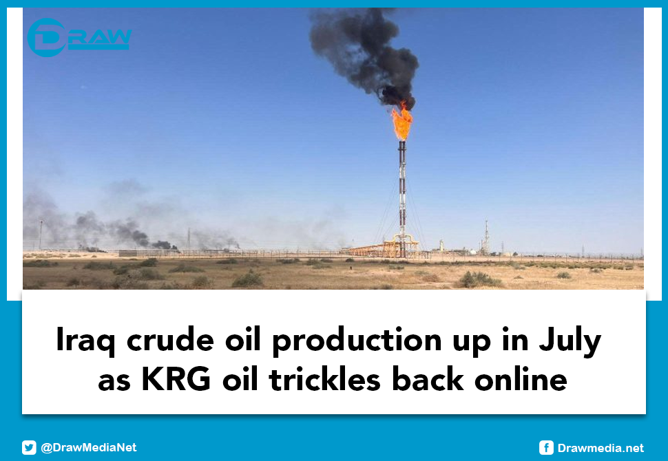 DrawMedia.net / Iraq crude oil production up in July as KRG oil trickles back online