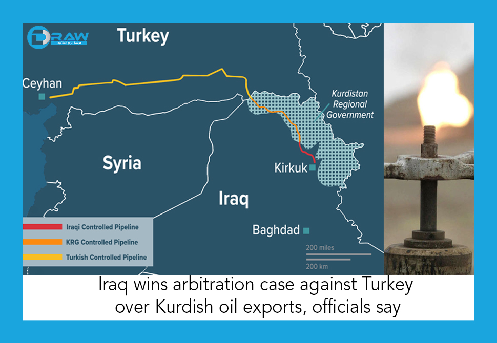 DrawMedia.net / Iraq wins arbitration case against Turkey over Kurdish oil exports, officials say