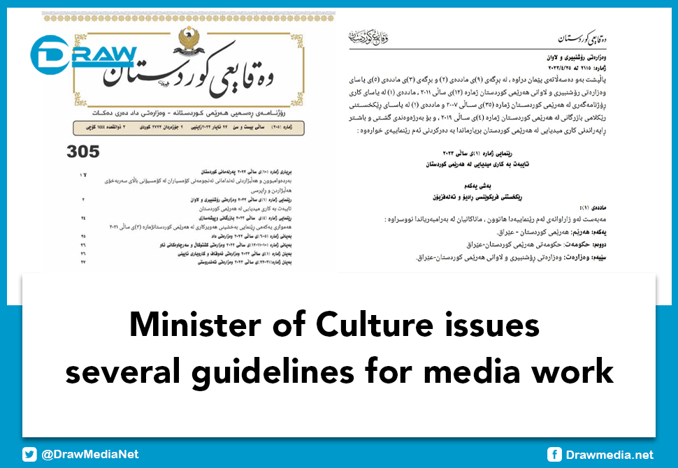 DrawMedia.net / Minister of Culture issues several guidelines for media work
