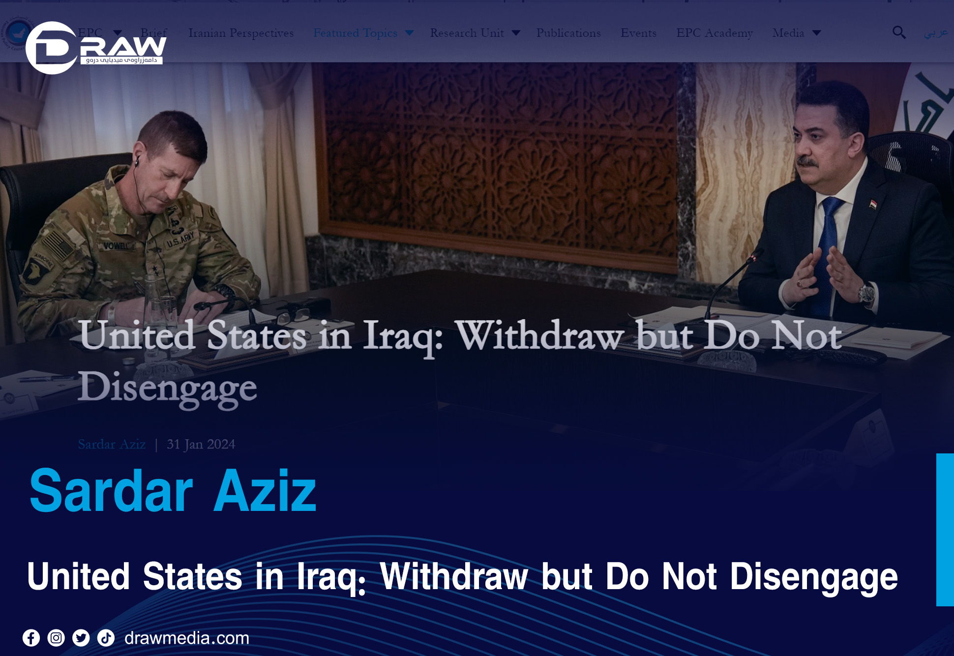 DrawMedia.net / United States in Iraq: Withdraw but Do Not Disengage