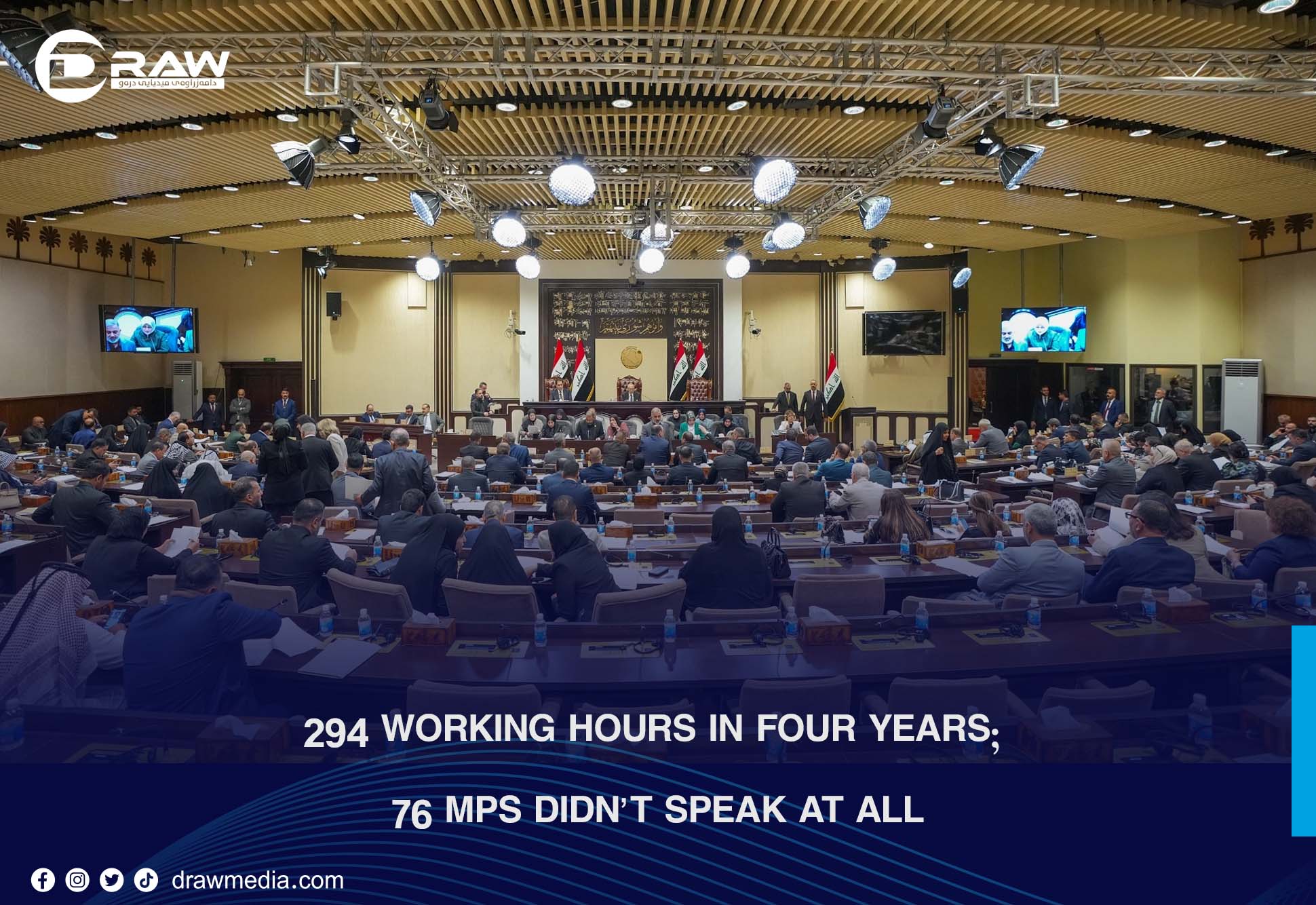 DrawMedia.net / 294 Working Hours in Four Years; 76 MPs Didn’t Speak at All